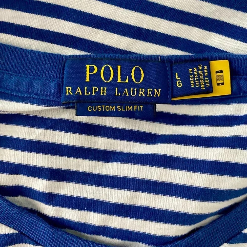 Polo by Ralph Lauren Short Sleeve Cotton Shirt Men's Large Custom Slim Fit